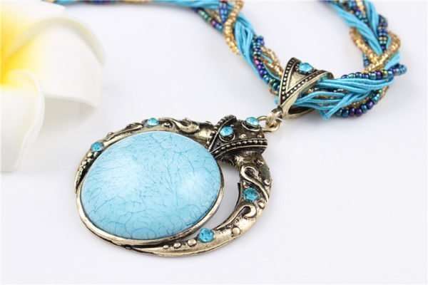 Choker Necklace with Natural Stone