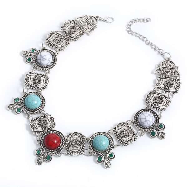 Statement Necklace with Colour Stones