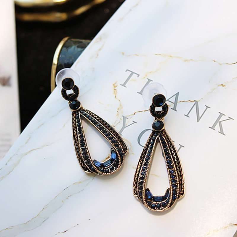 Blue Crystal Earring