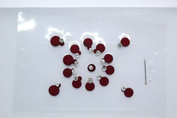 Maroon & Rhinestone Bindis