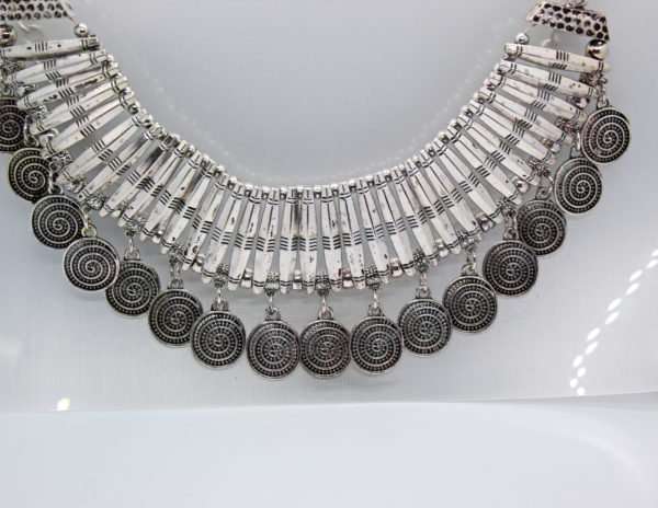 Coin Fringe Choker Necklace
