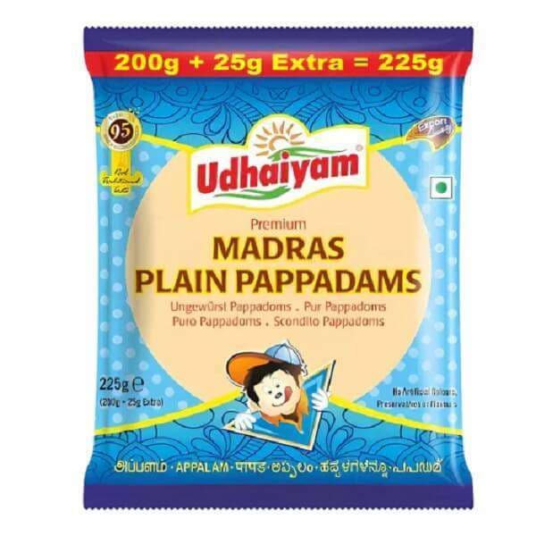 Udhaiyam Madras Plain Pappadam