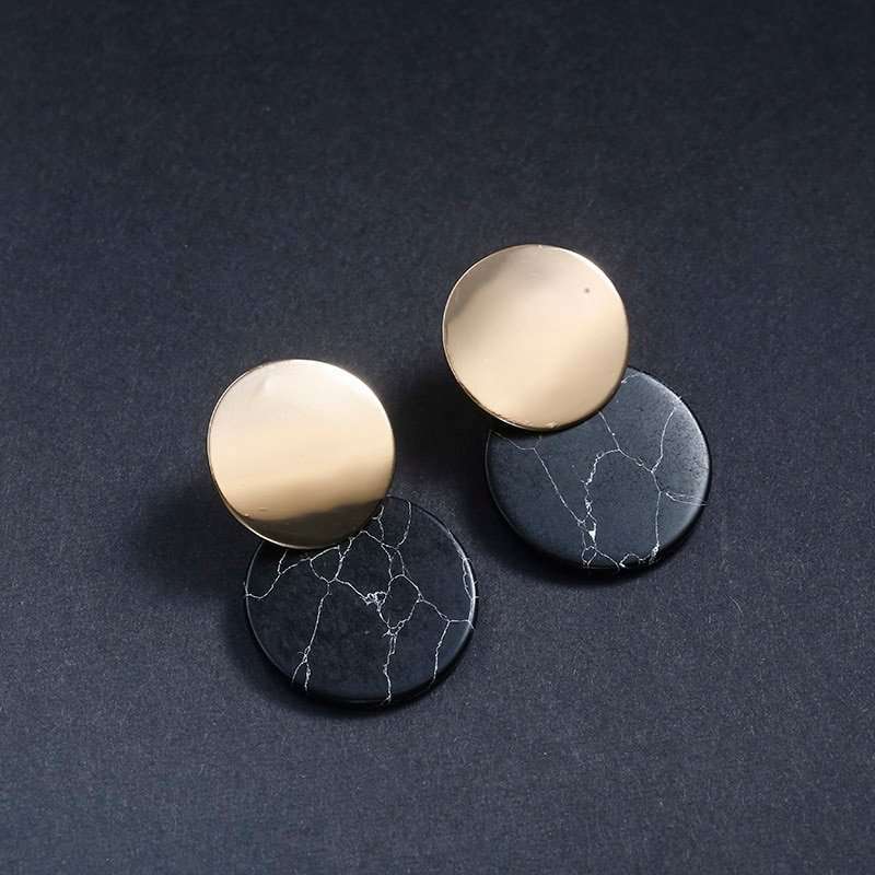 Double Round Drop Earring