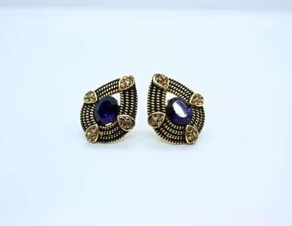 Dark Blue Stud Earring