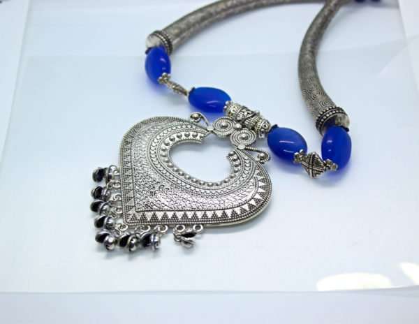 Blue Stone Pendant Necklace
