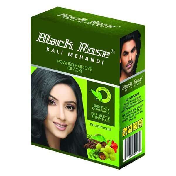Black Rose Mehndi Green Hair Die